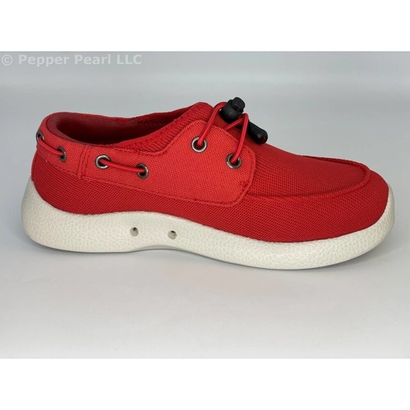 Women's Speed-Lace Deck Shoe Red Size 9 Water and Slip Resistant Soft Science - Picture 6 of 10